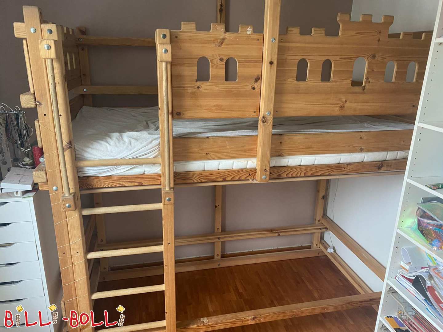 Castle bunk bed for 2 children with swing beam near Heidelberg (Category: Accessories/extension parts pre-owned)