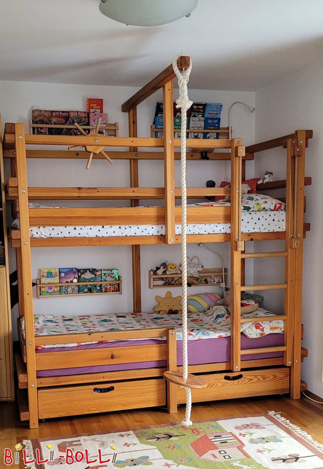 Łóżko piętrowe z sosny olejowanej i woskowanej, w Witten (Kategoria: Łóżko piętrowe używane)