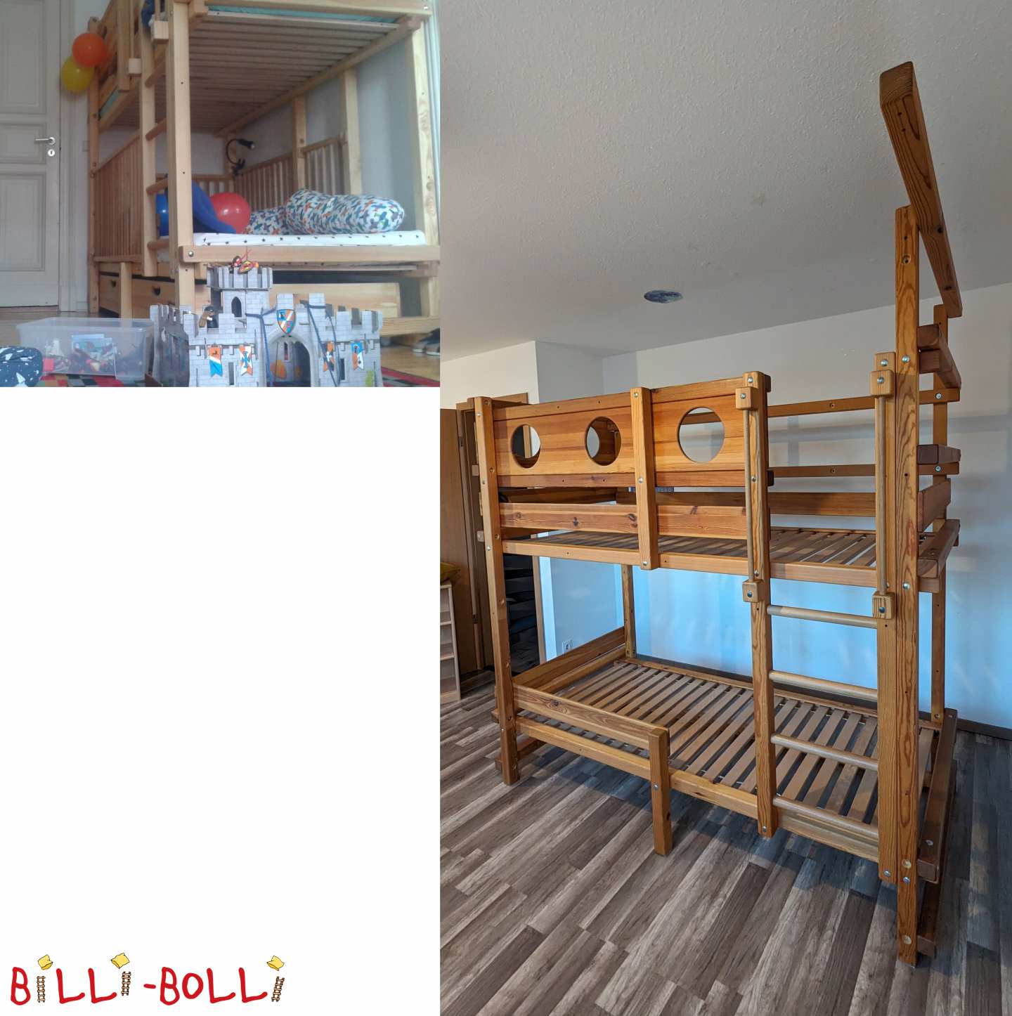 Bunk bed with 3/4 baby rail set and bed drawers (Category: Bunk Bed pre-owned)