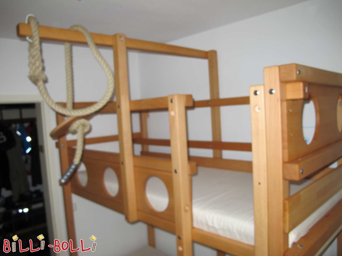 Patrová postel s dětskými brankami, hracím jeřábem, houpačkou a mnoha dalšími možnostmi (Kategorie: Patrová postel použitá)