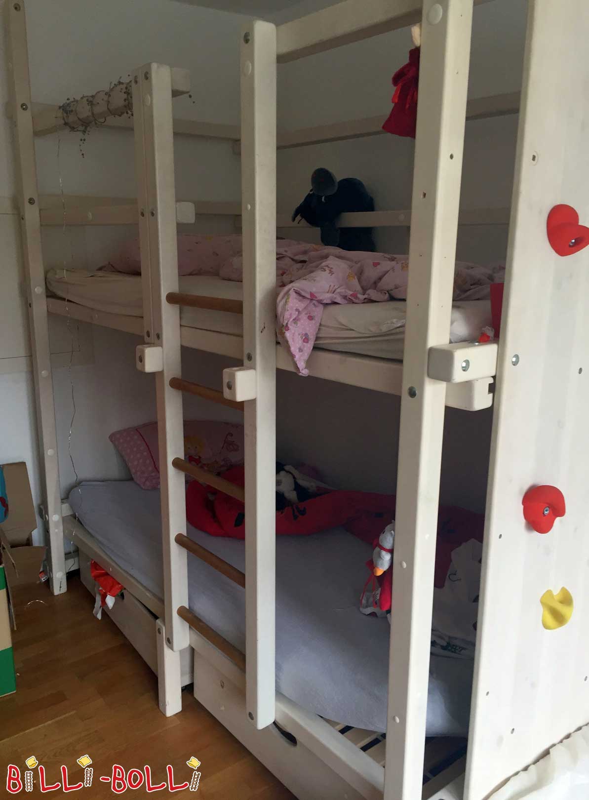 Bunk bed with slide and climbing wall (Category: second hand bunk bed)