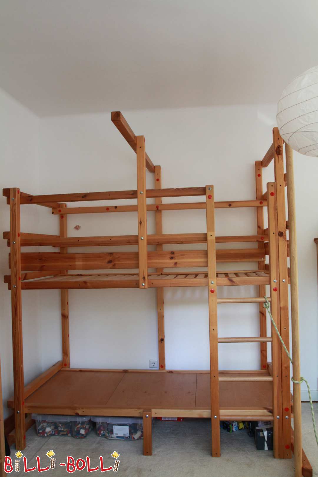 Letto a castello con palo del pompiere / variante per bambini più piccoli (Categoria: Letto a castello di seconda mano)