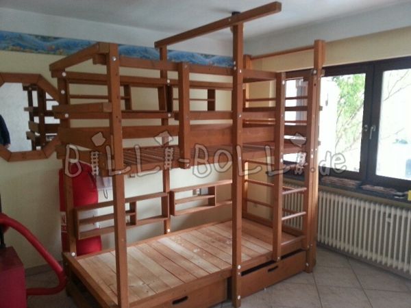 Bunk bed with wall bars and slide (Category: second hand bunk bed)