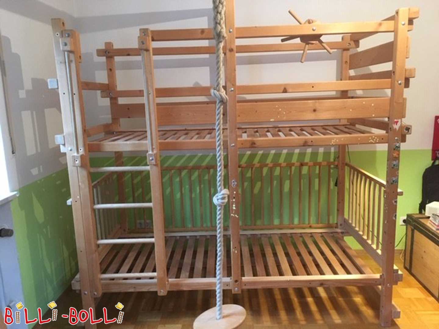 Bunk bed with conversion set to a sloping roof bed 90 x 200 cm (2nd hand) (Category: second hand bunk bed)