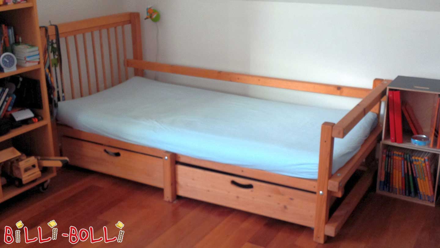 Letto a castello d'angolo, abete color meli (Category: U lettu loft hè necessariu)
