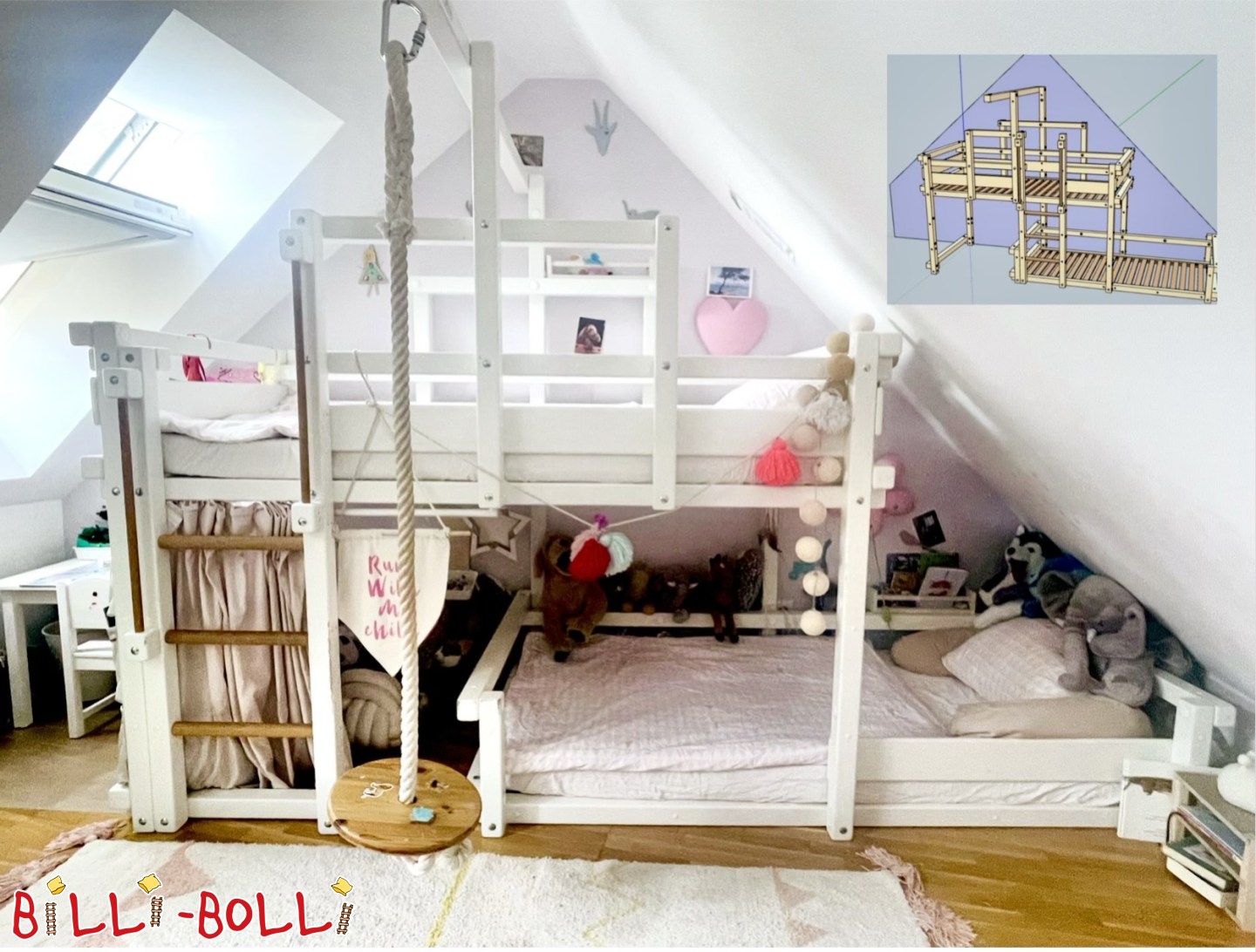 Oglas 5721: Krijesni krevet srednje visine s pomaknutim stranicama, od bijelo lakovanog bora, Vienna Krijesni krevet srednje visine s pomaknutim stranicama, od bijelo lakovanog bora, Vienna (Kategorija: Kata krevet s pomaknutim stranicama, rabljeno)