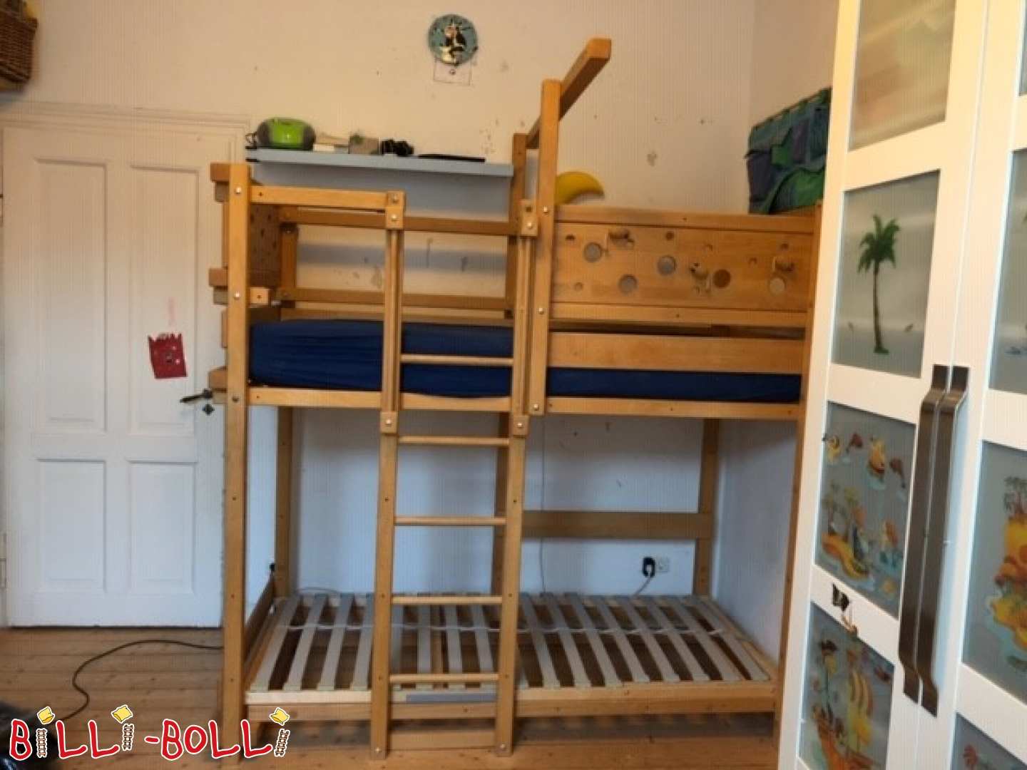 Palėpės lova / dviaukštė lova, bukas neapdorotas Getingene (Kategorija: Vaikiškos lovos ir lovos su gultais, skirtos vaikams ir paaugliams: Naudojama palėpės lova)