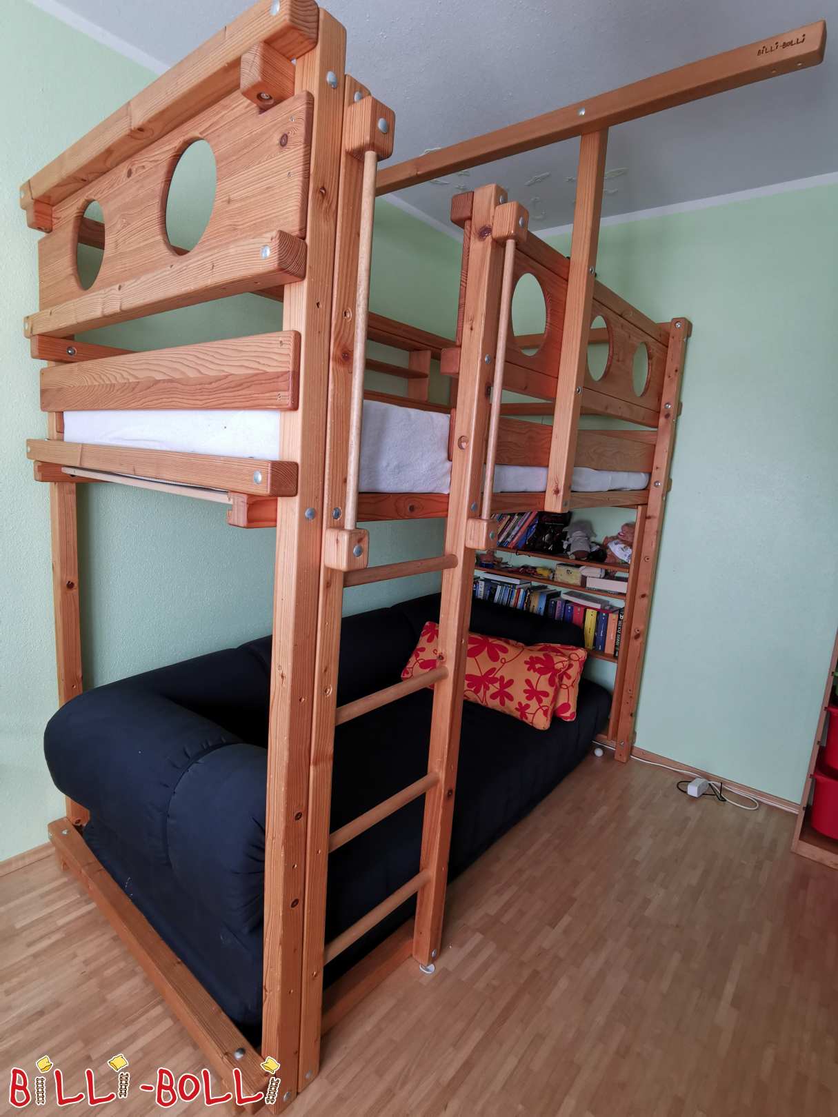 Loft bed 100 x 200 oiled in spruce (Ottobrunn near Munich) (Category: second hand loft bed)