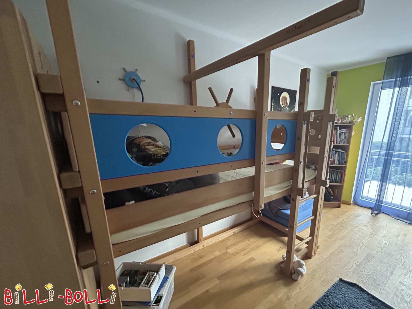 Tetőtéri ágy 90 x 200 cm, emeletes deszkával (Kategória: Magaságy, amely együtt nő a gyermekkel használt)