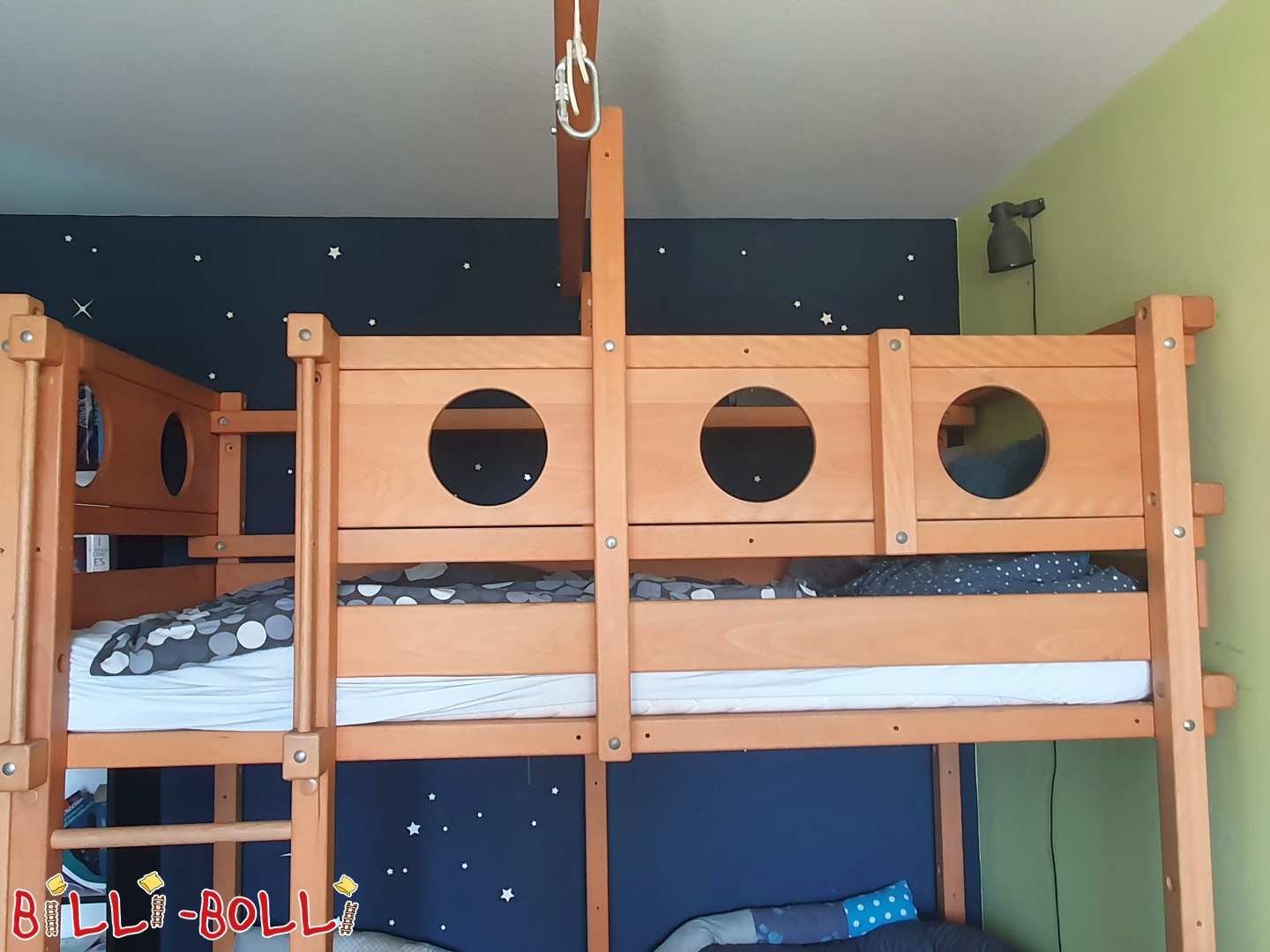 Beech loft bed in 100 x 200 (Category: second hand loft bed)