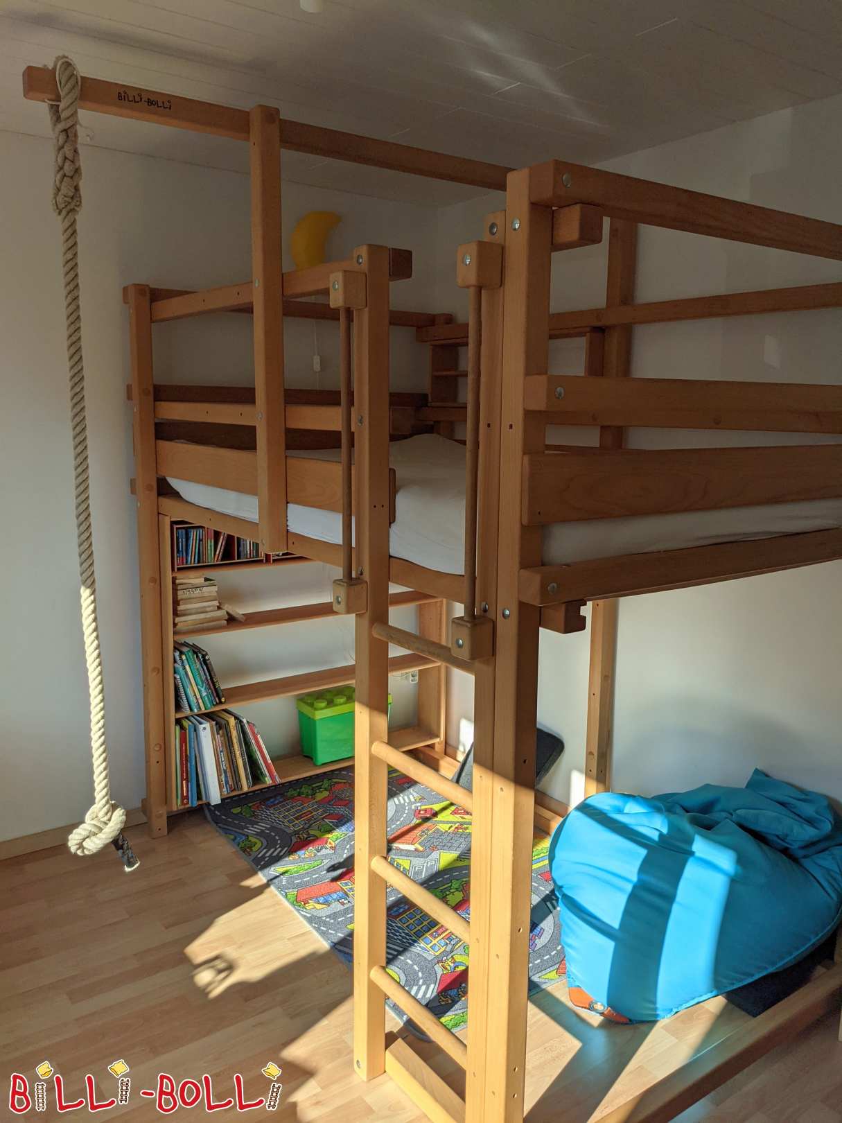 Loft bed made of beech (Category: second hand loft bed)