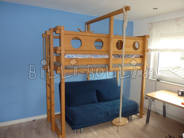 Loft bed made of beech (Category: second hand loft bed)