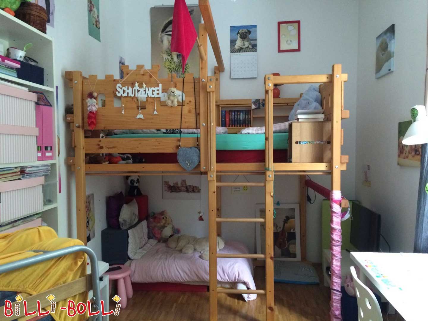 Loft bed made of spruce (Category: second hand loft bed)