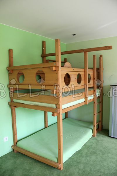 Cama alta de haya aceitada 100 x 200 cm (Categoría: cama alta segunda mano)