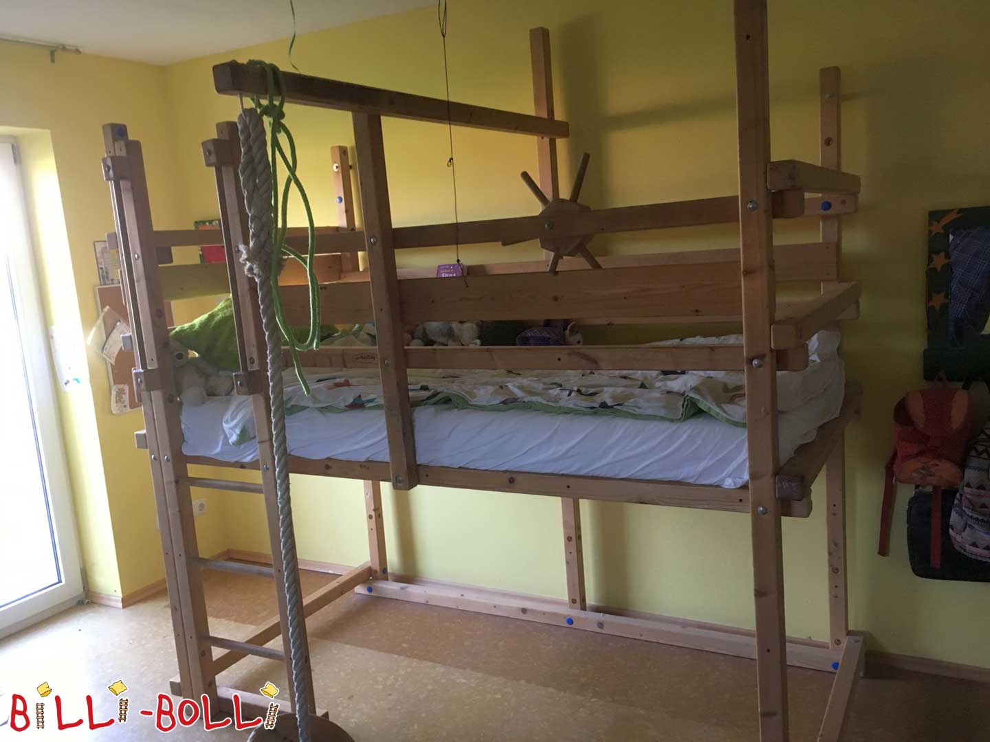 Cama alta, abeto sem tratamento 100 x 200 (Categoria: Cama alta usada)