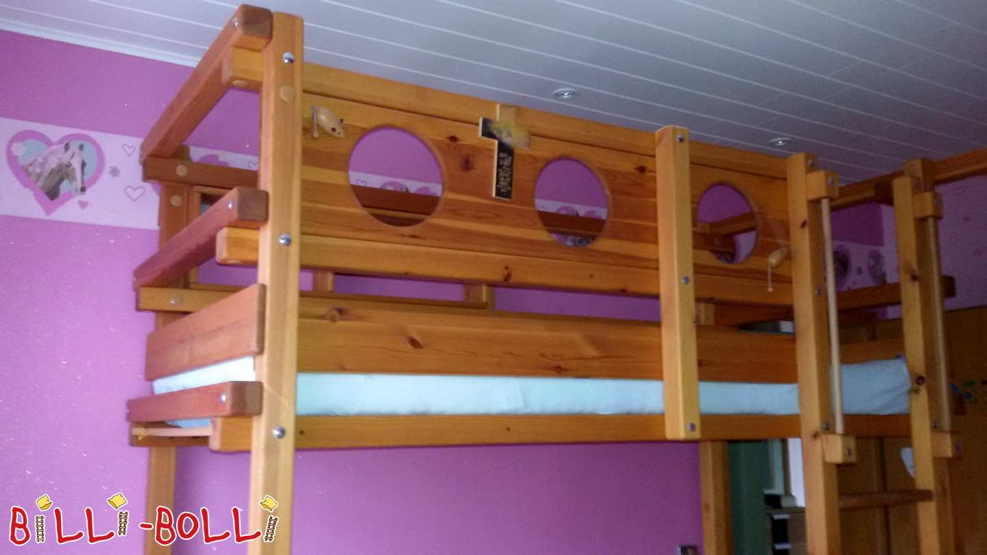 Hoogslaper/hemelbed 80 x 190 cm van grenen in Wanzleben (Categorie: groeiende hoogslaper gebruikt)