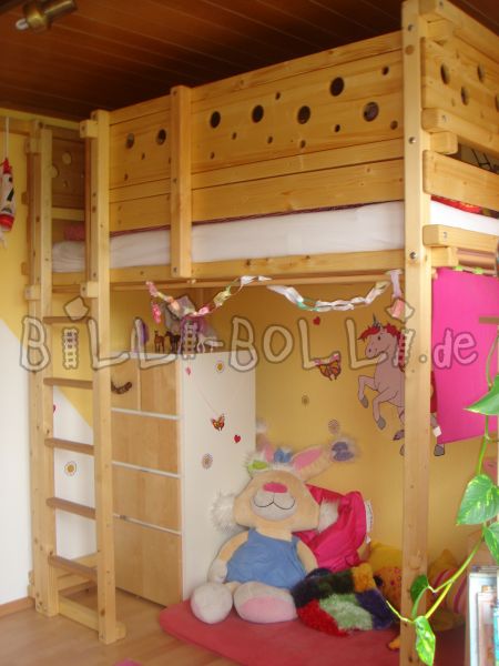 Loft bed in spruce, 100 x 200 cm (Category: second hand loft bed)