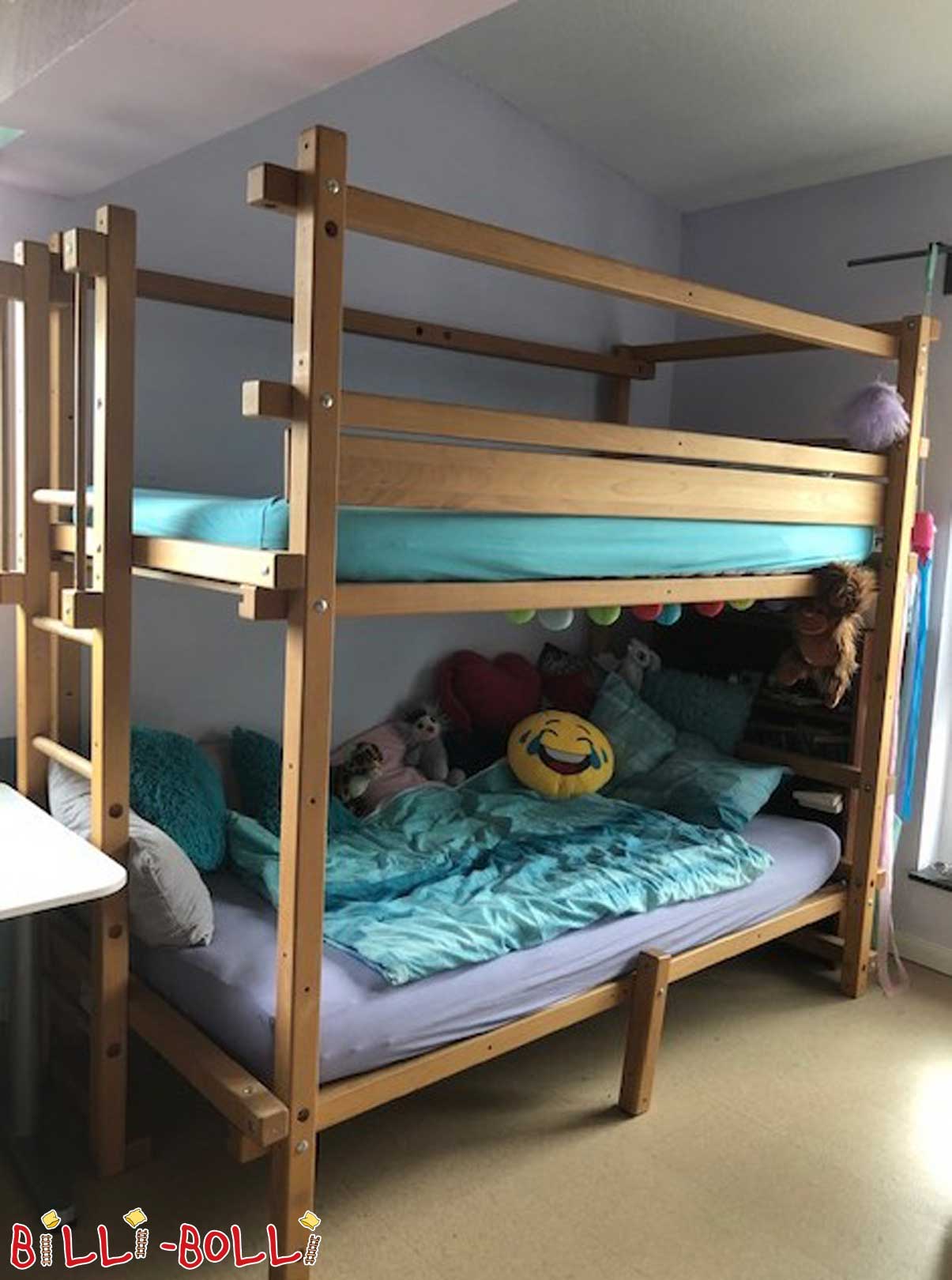 Loft bed incl. conversion set to bunk bed offset on the side (Category: second hand loft bed)