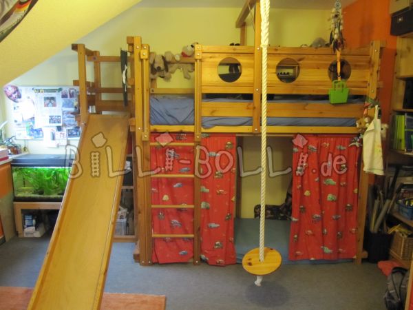 Geölte Pinien Loftbett (Kategorie: Loft Bett néideg)