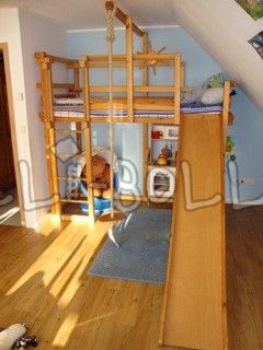 Loft bed with sloping roof step (Category: second hand loft bed)