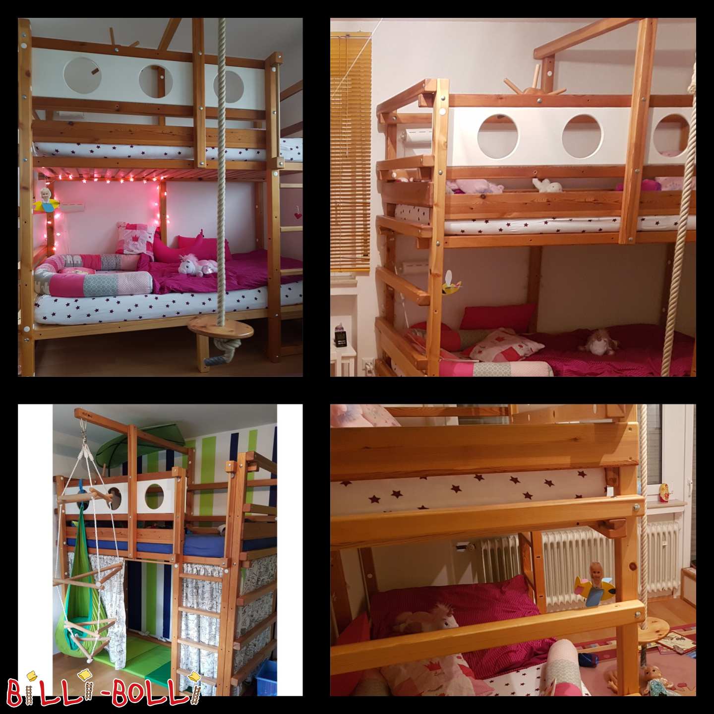 Loft bed with extension of additional sleeping level and many accessories (Category: Loft Bed Adjustable by Age pre-owned)