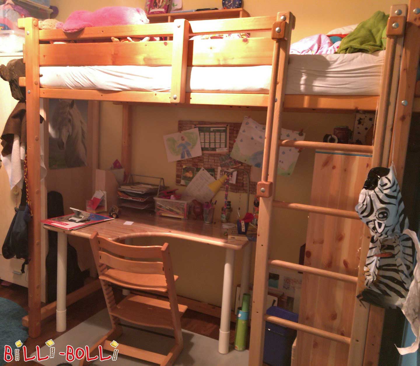 سرير علوي قابل للتطوير، 90 × 200 سم ومجموعة شبكة للأطفال (باب: سرير علوي مستعمل)