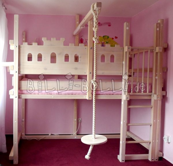 Lit mezzanine grandissant avec l’enfant 90 x200 blanc pin émaillé de 2012 (Catégorie : lit mezzanine évolutif de seconde main)