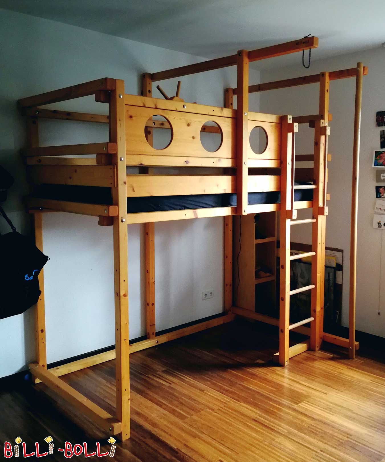 Loft bed growing with spruce, with fire pole (Category: second hand loft bed)