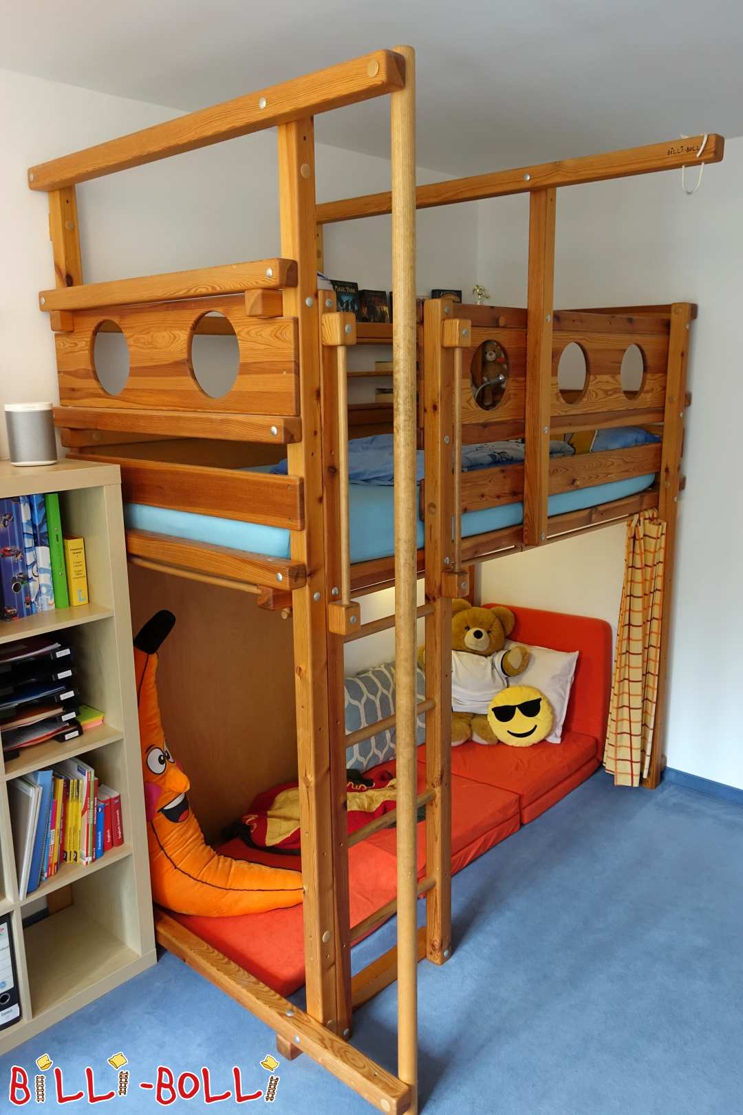 Loft bed growing with you, pine oiled-waxed in Freising (Category: second hand loft bed)