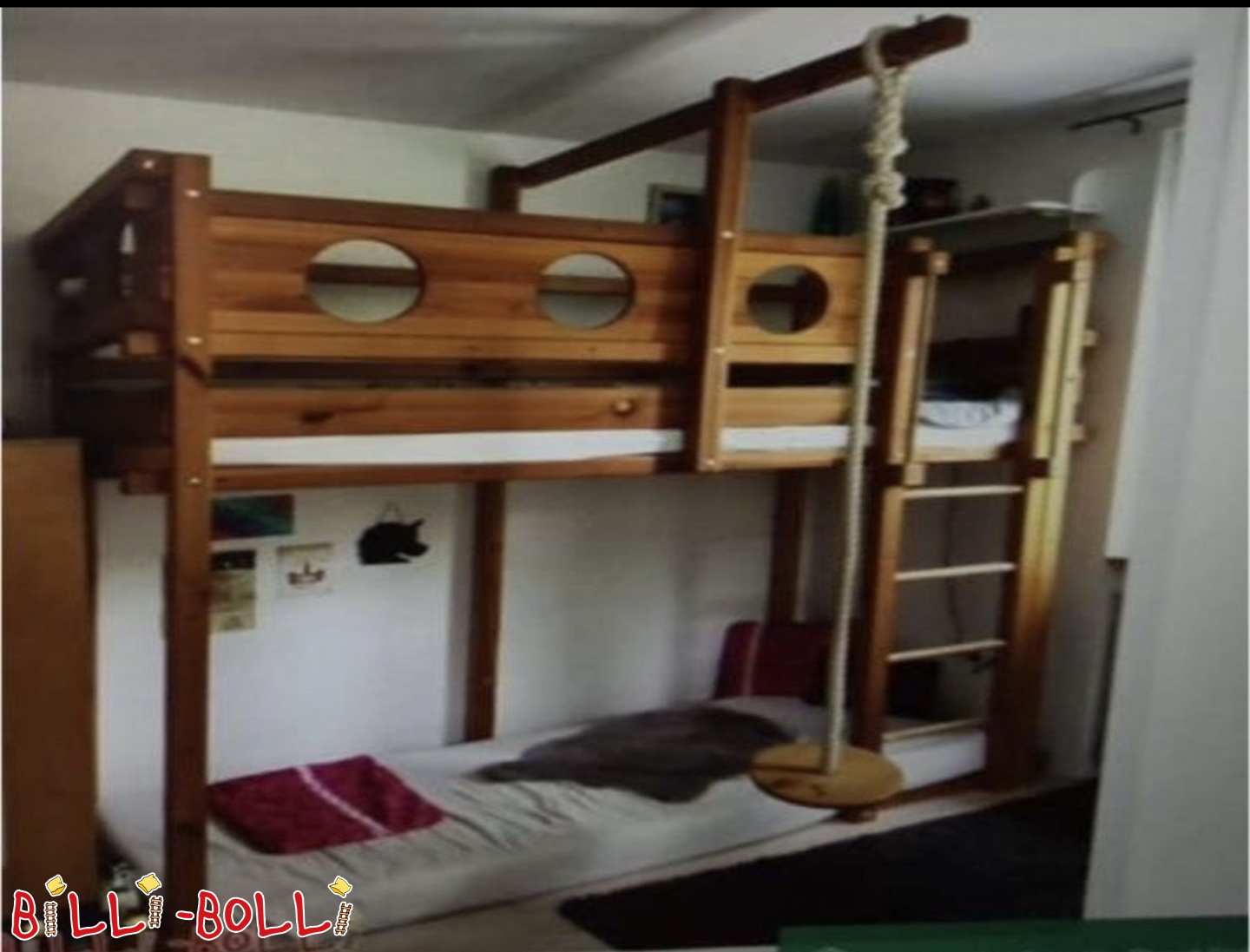 Loft bed that grows with the child, rocking beam, themed boards (Category: Loft Bed Adjustable by Age pre-owned)