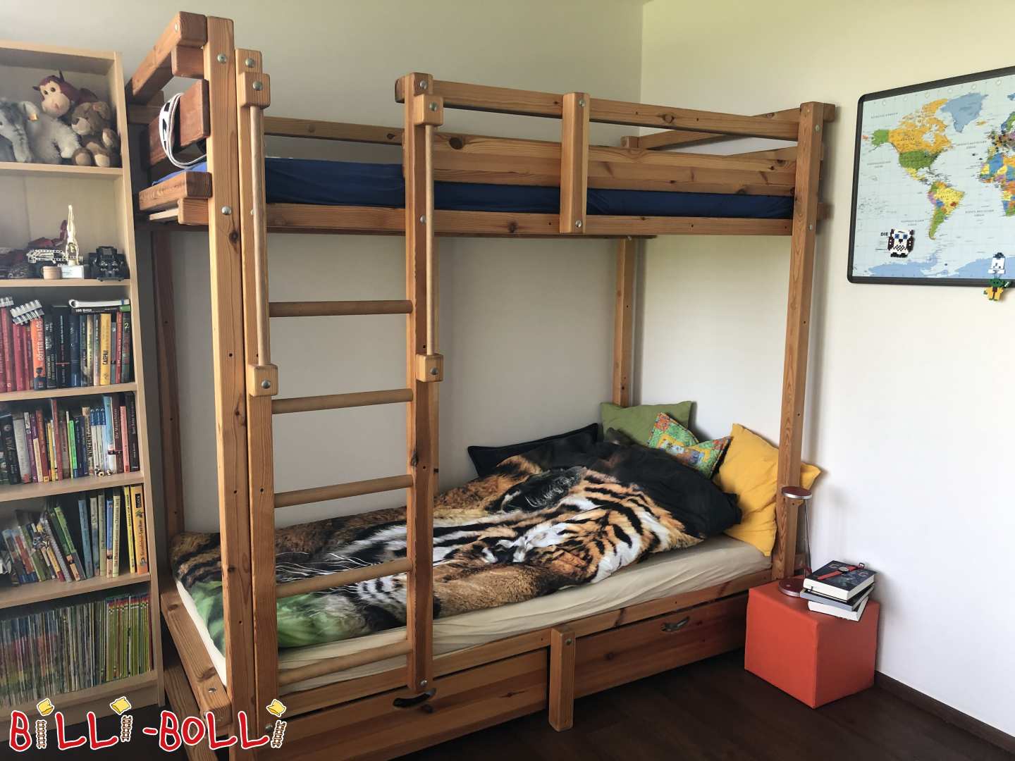 Łóżko piętrowe młodzieżowe z sosny (Kategoria: Łóżko piętrowe używane)