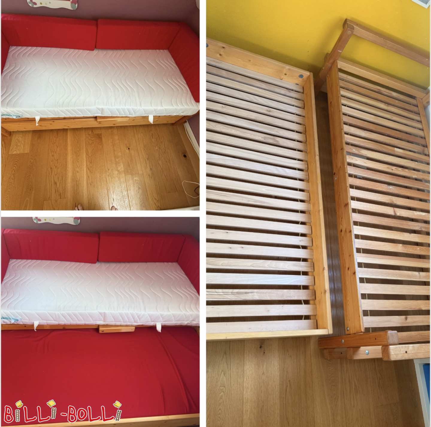 கூடுதல் புல்-அவுட் படுக்கையுடன் கூடிய தாழ்வான இளைஞர் படுக்கை (வகை: இளமைப் படுக்கைகள் குறைவு பயன்படுத்தப்பட்டது)