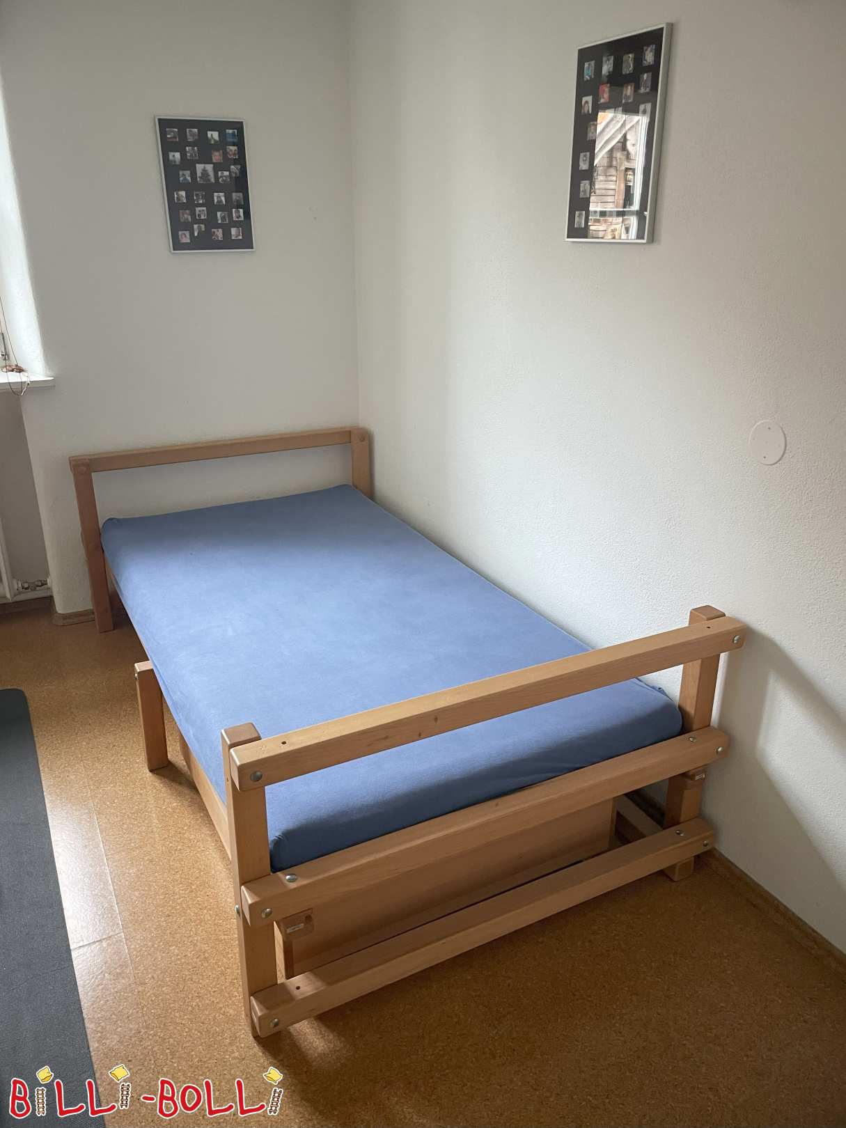 Mladinska postelja nizkega tipa C, naoljena bukev 100 x 200 cm (Kategorija: Mladinske postelje uporabljene)