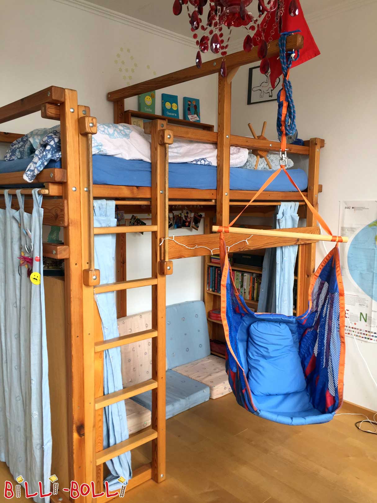 Youth loft bed in 100 x 200 cm (Category: second hand loft bed)
