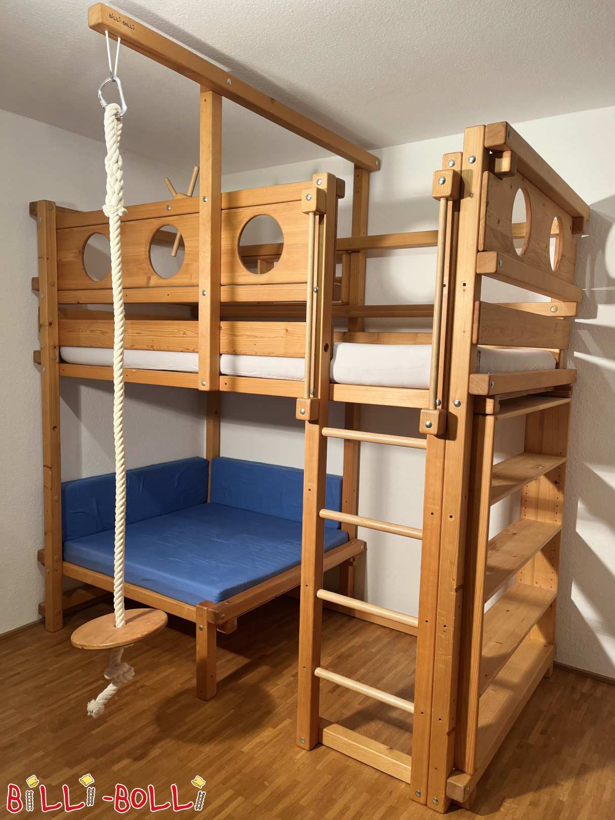 Gemittlech Eckbett, 100x200 cm mat Lenk a Plattenschwong (Kategorie: Gemittlech Corner Bett benotzt)