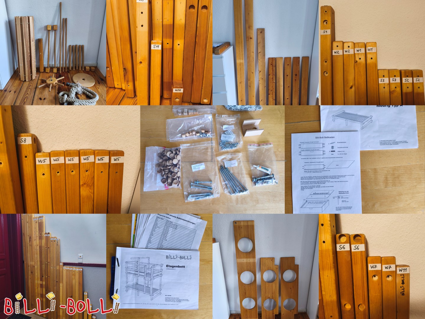 Material para cama alta que cresce com a criança (depois de transformada em beliche/camada de adolescente) (Categoria: Acessórios/peças de extensão usados)