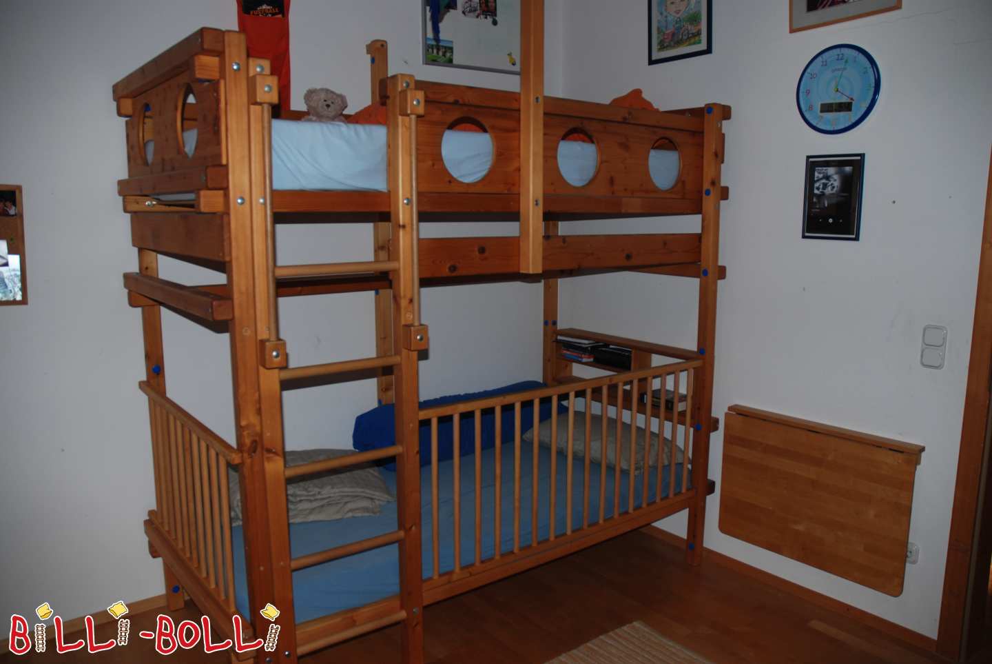 Bunk bed (also laterally offset possible), oiled spruce (Category: Bunk Bed Laterally Staggered pre-owned)