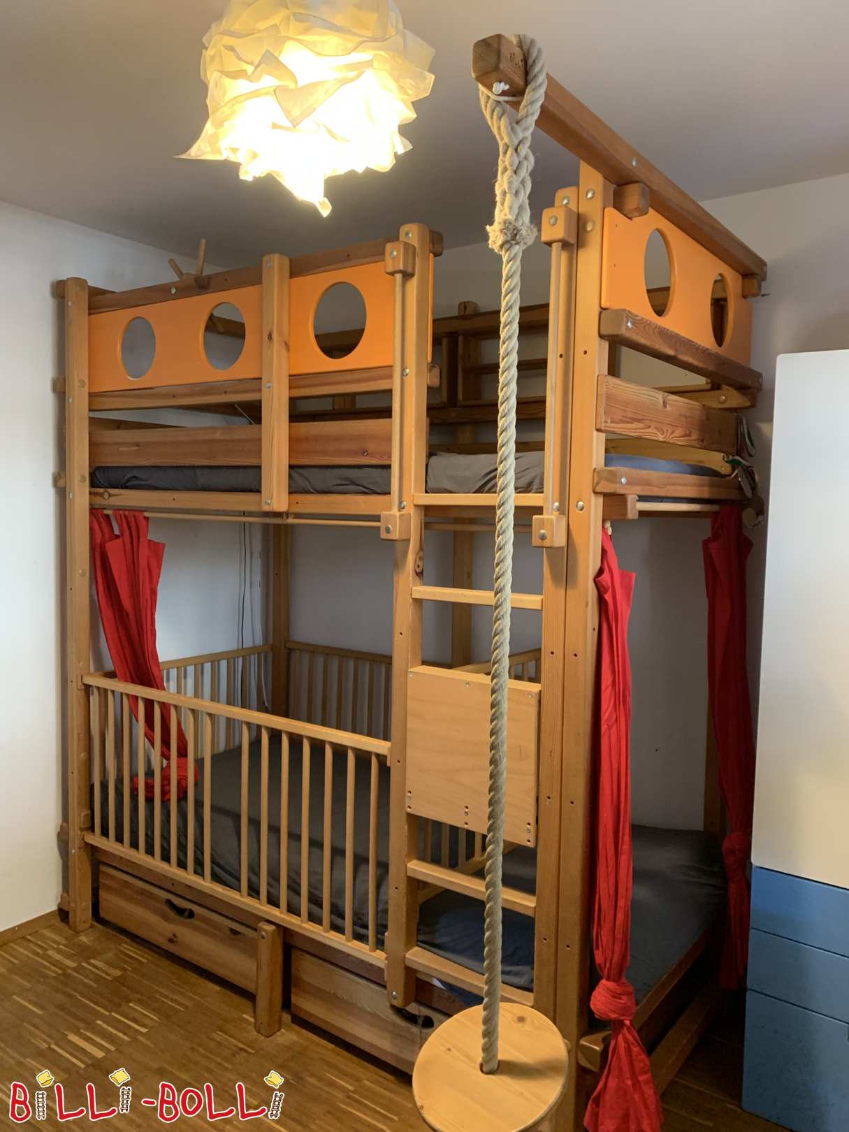 Beliche extra alto que cresce com a criança, convertível em cama de estudante (Categoria: Camas usadas)