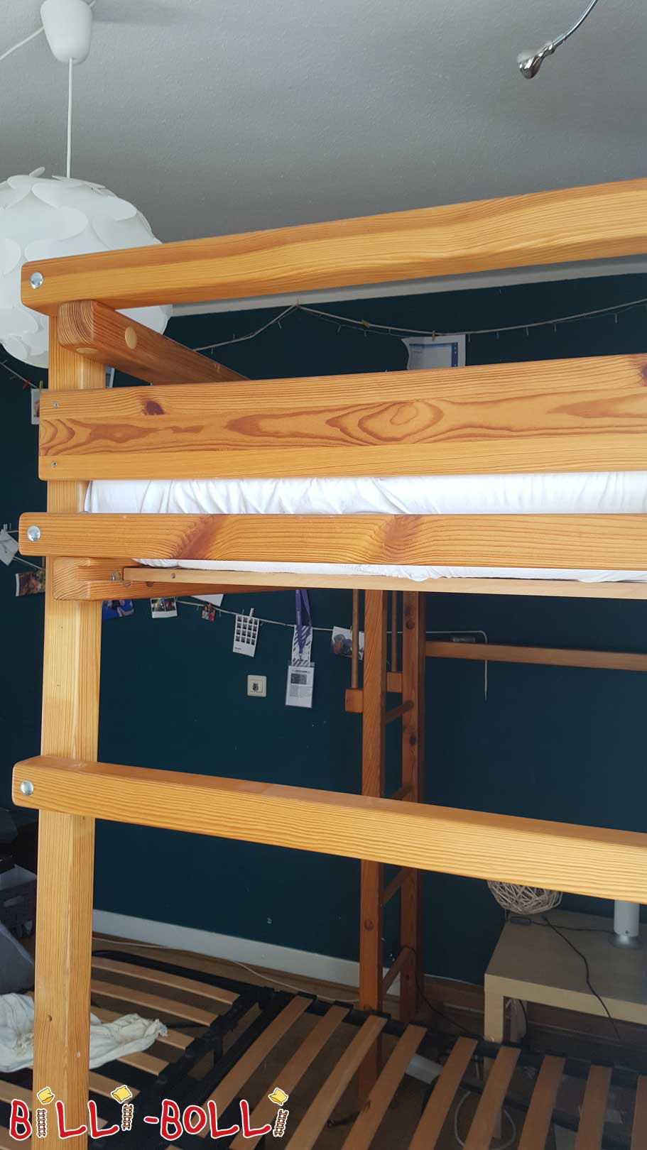 Growing loft bed - pine oiled-waxed (Category: second hand loft bed)