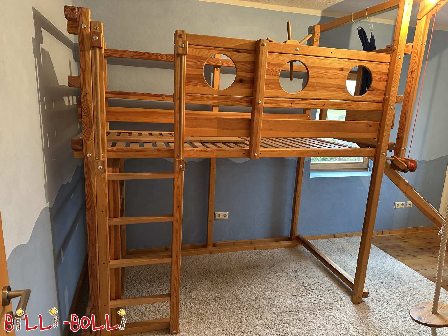 Letto a soppalco 100 x 200 cm con scivolo che cresce con te (Categoria: Accessori/pezzi per le modifiche di seconda mano)