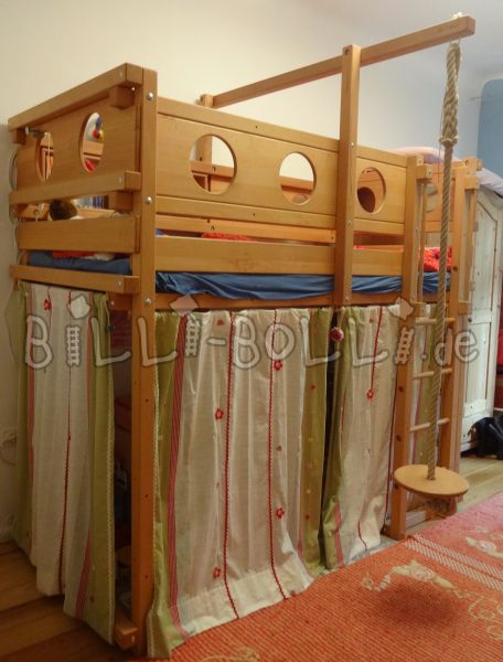 تزايد السرير العلوي 100x200cm الزان المزيت (باب: سرير علوي مستعمل)