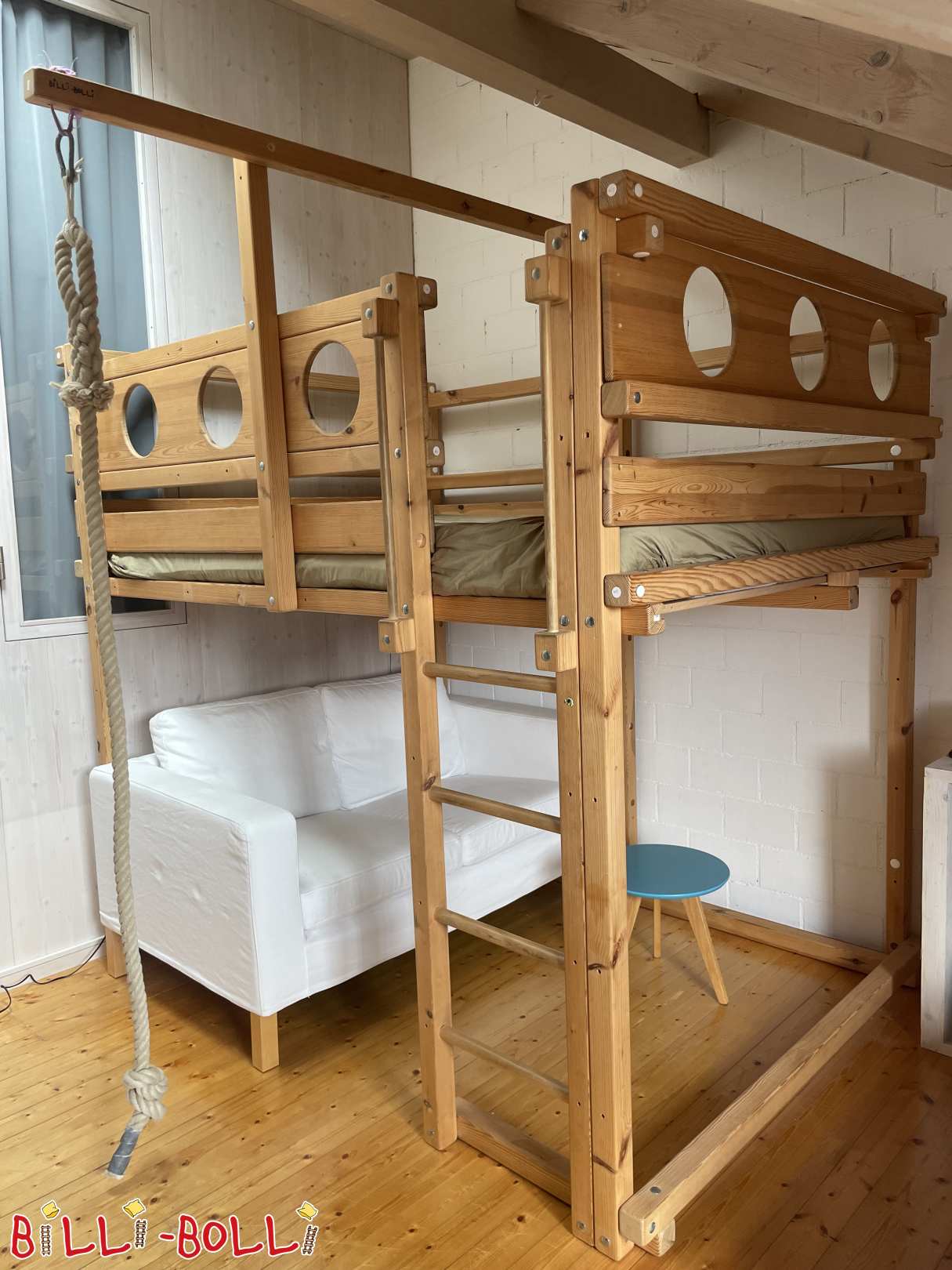 cama alta ajustável 140x200 cm, incluindo acessórios (Categoria: Cama alta que cresce com a criança usada)