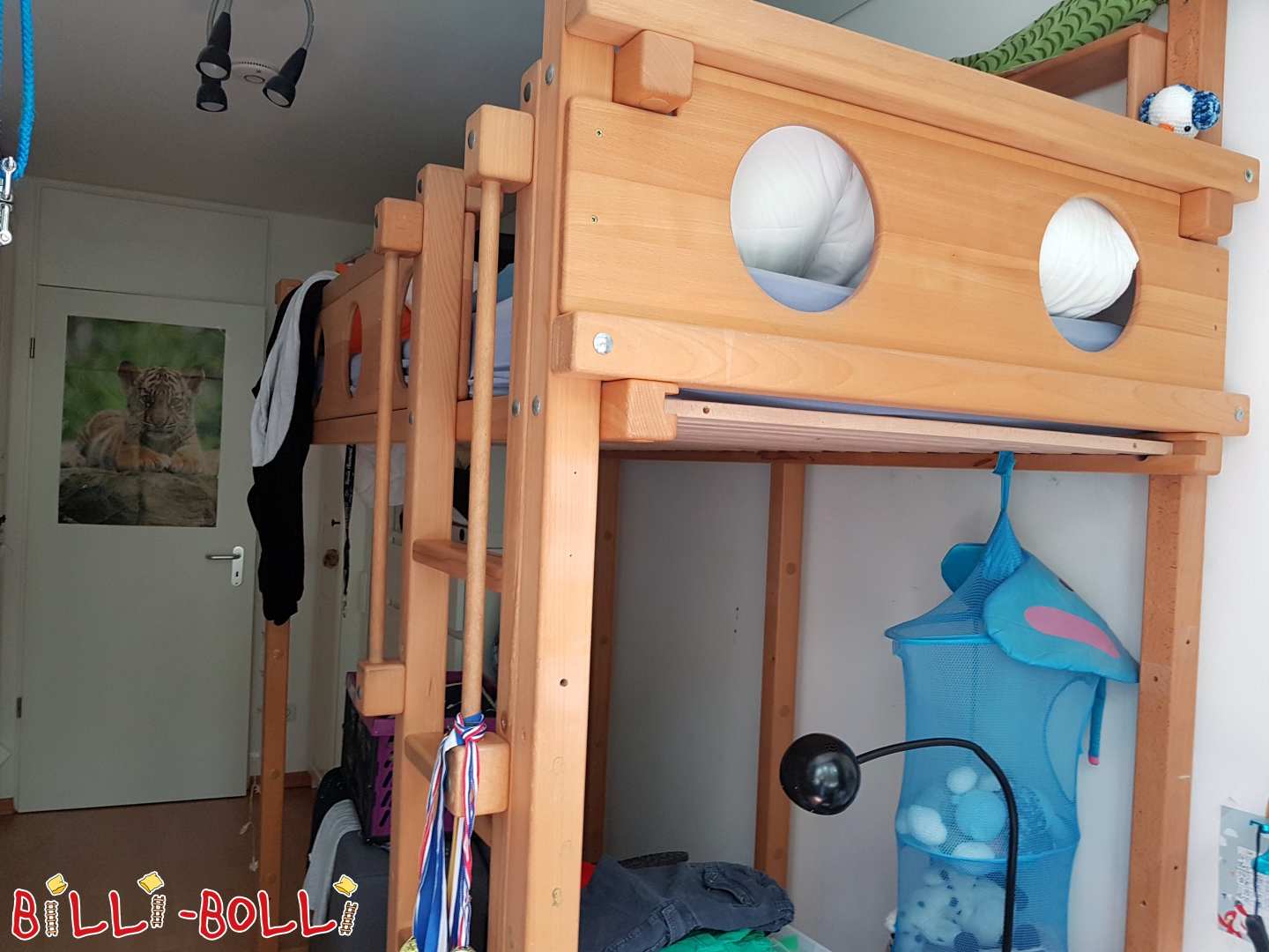 Ohe altxatua 90/200 ate-ohearekin, pago olioztatua/argizarizatua (Kategoria: Loft ohea behar da)