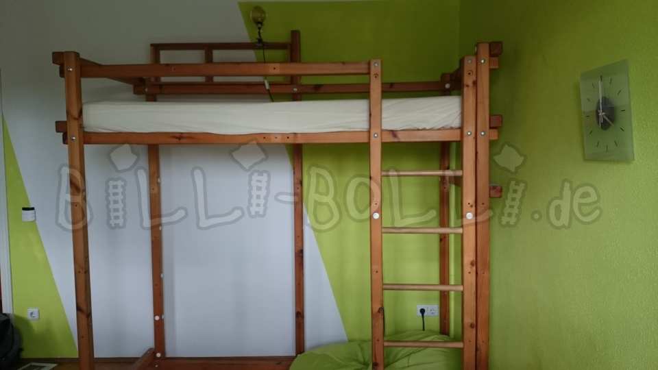 Growing loft bed, 90 x 200 cm, oiled-waxed pine (Category: second hand loft bed)