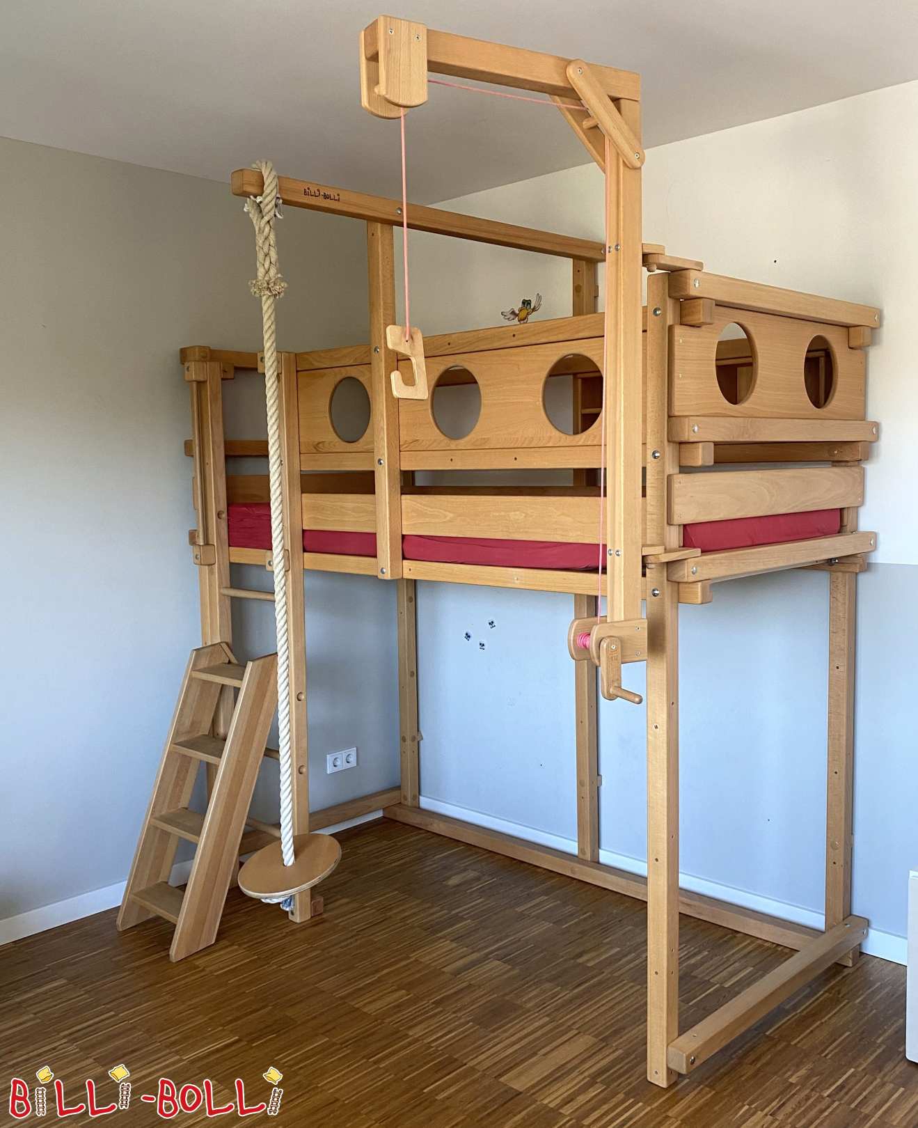 Loft bed made of beech that grows with the child in Schalkenmehren (Category: second hand loft bed)