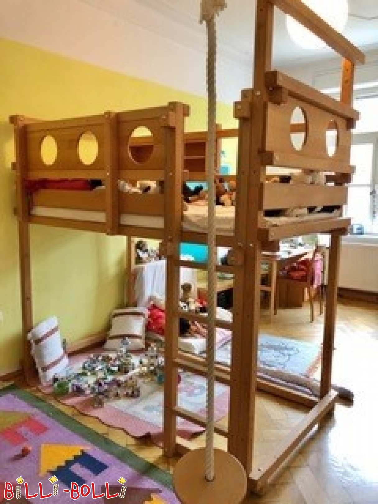 Growing loft bed beech - oiled-waxed - 100x200cm in Munich (Category: second hand loft bed)