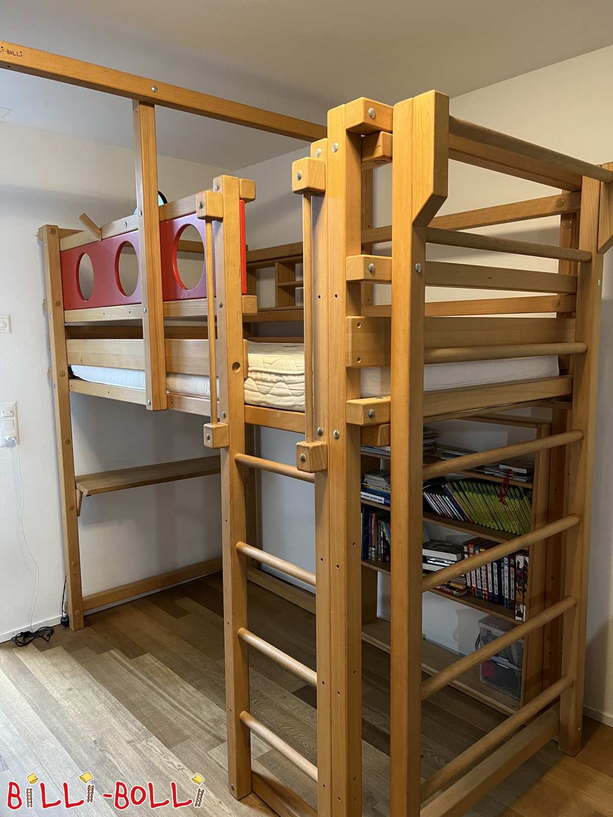 Bunk bed, beech, oiled-waxed (Category: Loft Bed Adjustable by Age pre-owned)