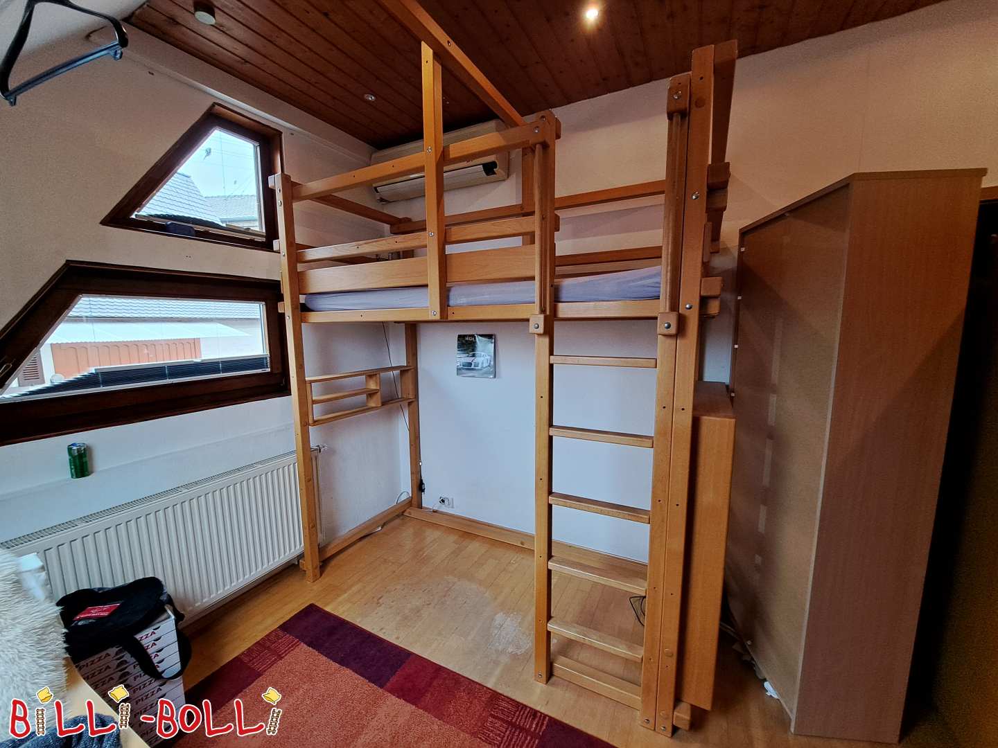 Loftbett dat mam Kand wiisst, extra héich Féiss (Héicht 7) an héije Fallschutz (Kategorie: Loftbett wiisst mat Iech benotzt)