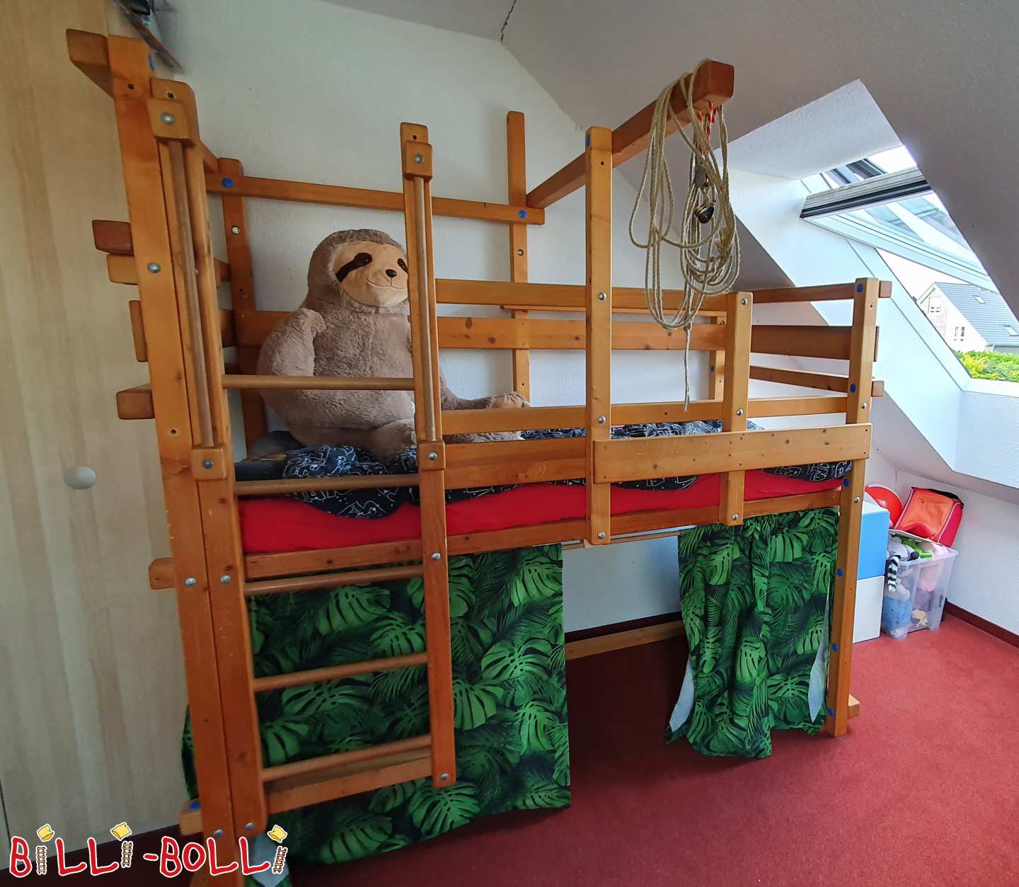 Αυξανόμενο κρεβάτι σοφίτας, κατάλληλο για κεκλιμένες στέγες, Λεβερκούζεν (Κατηγορία: Κρεβάτι σοφίτας μεγαλώνει με το παιδί used)