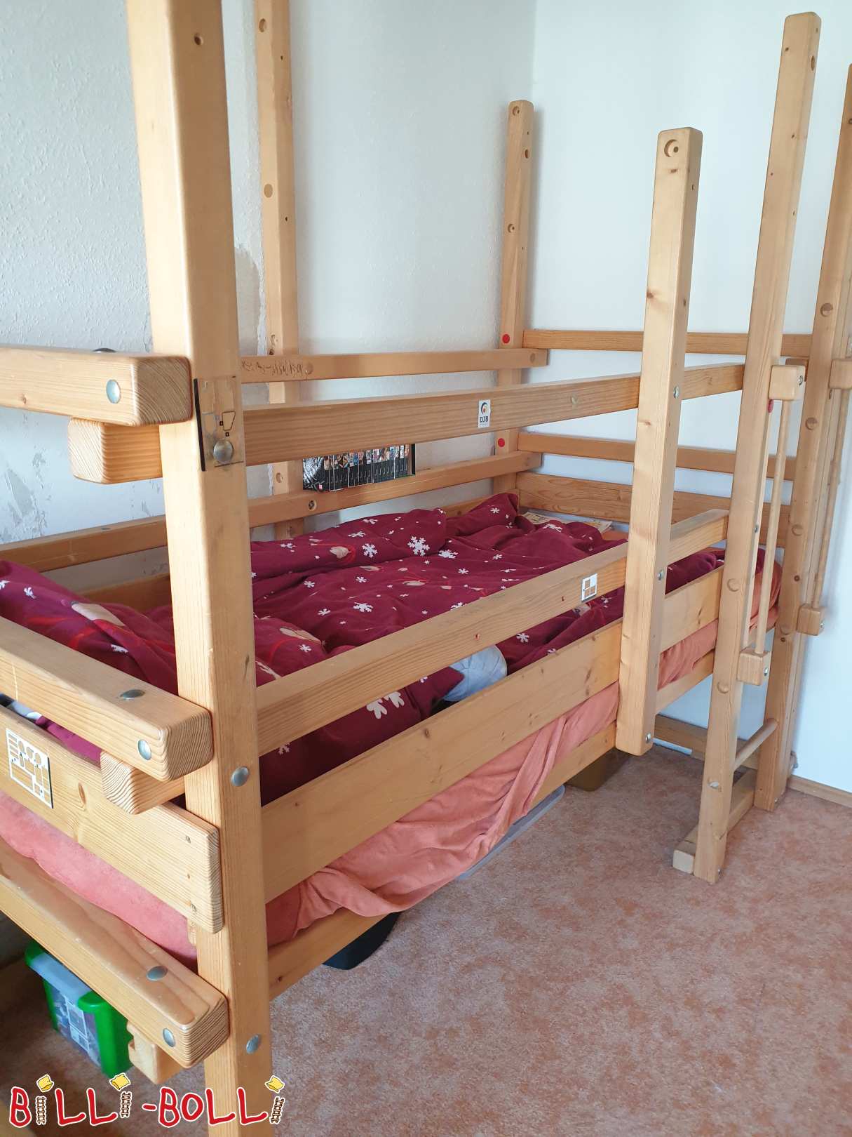 Growing loft bed, waxed (Category: Loft Bed Adjustable by Age pre-owned)